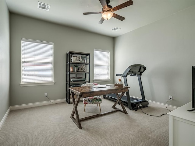 4800 Stelens Ct, Norman, OK 73071 - office space featuring light colored carpet and a ceiling fan