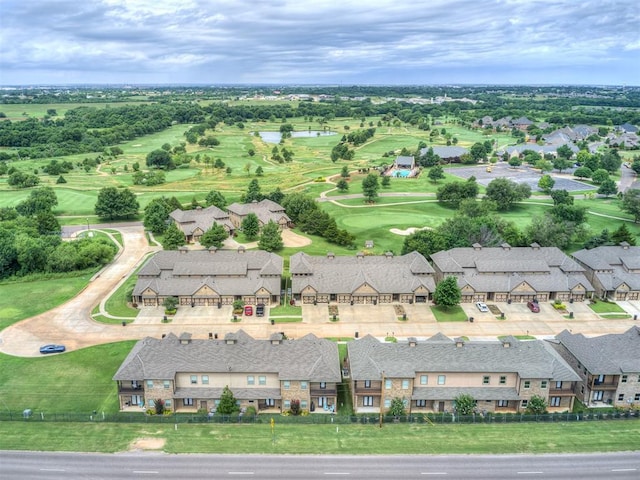 4800 Stelens Ct, Norman, OK 73071 - aerial view of residential area with a large body of water and a golf course