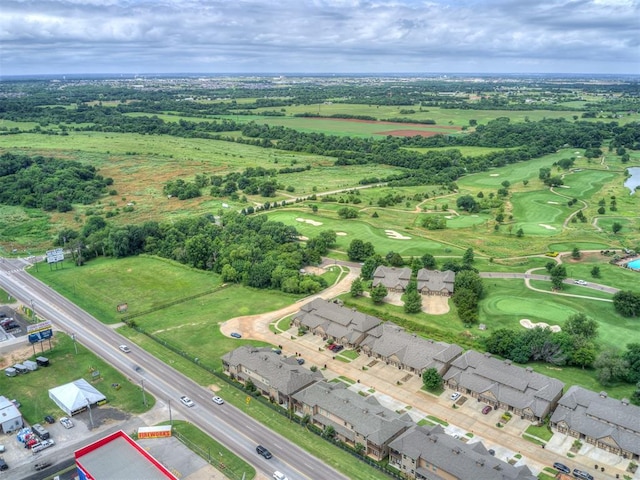 4800 Stelens Ct, Norman, OK 73071 - aerial view of property and surrounding area featuring a local golf course and property parcel outlined