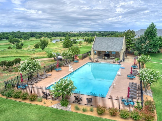 4800 Stelens Ct, Norman, OK 73071 - community pool with a patio area and an outdoor structure