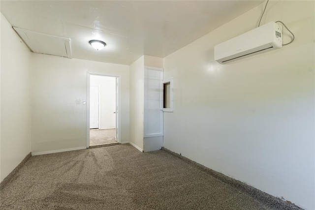 3820 SE 23rd St, Del City, OK 73115 - carpeted empty room with a wall mounted AC and attic access