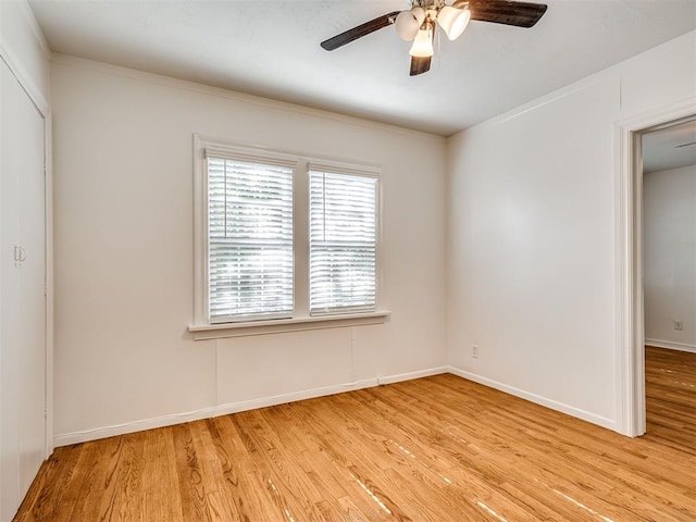 500 Dakota St, Norman, OK 73069 - spare room featuring light wood finished floors and ceiling fan