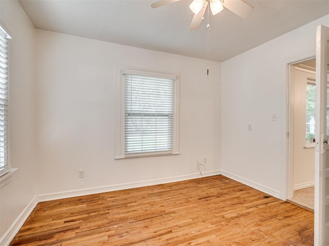 500 Dakota St, Norman, OK 73069 - empty room with light wood finished floors and ceiling fan