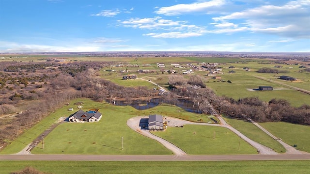 8960 N Banner Rd, Yukon, OK 73099 - aerial view of property and surrounding area featuring rural landscape