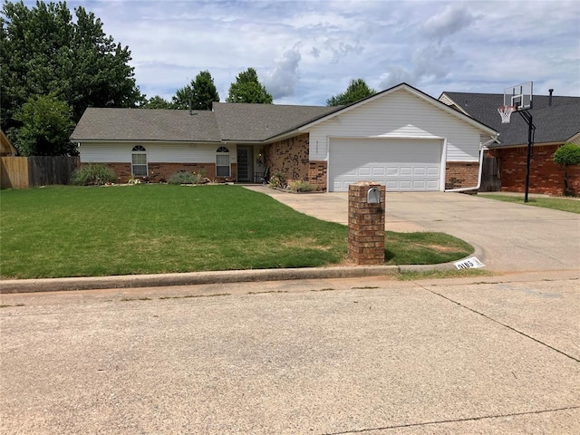 9105 Oak Creek Dr, Midwest City, OK 73130 - ranch-style home with driveway, brick siding, and a garage