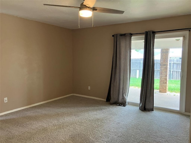 9105 Oak Creek Dr, Midwest City, OK 73130 - empty room featuring carpet floors and ceiling fan