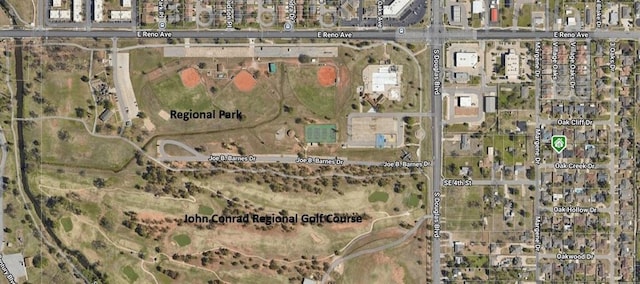 9105 Oak Creek Dr, Midwest City, OK 73130 - aerial map of property and surrounding area