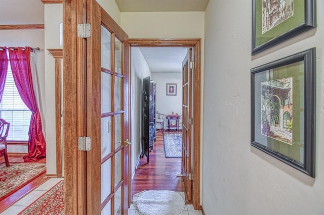 645 SW 160th St, Oklahoma City, OK 73170 - hallway featuring french doors