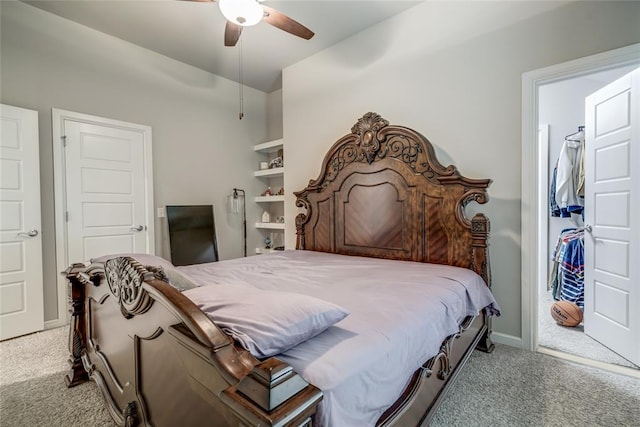 14812 Deerbrook Blvd, Oklahoma City, OK 73142 - carpeted bedroom with a closet and a ceiling fan