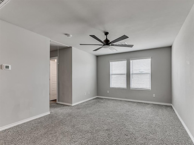 4205 Palmetto Bluff Dr, Mustang, OK 73064 - unfurnished room featuring carpet floors, a smoke detector, and ceiling fan