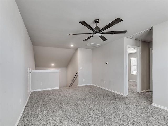 4205 Palmetto Bluff Dr, Mustang, OK 73064 - additional living space with attic access, carpet, ceiling fan, and recessed lighting