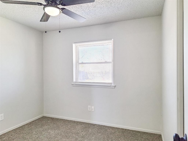 4713 Meench Dr, Del City, OK 73115 - spare room with carpet floors, a ceiling fan, and a textured ceiling