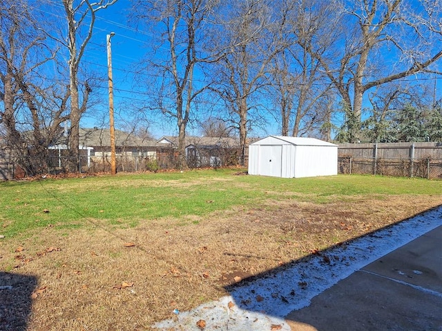 4713 Meench Dr, Del City, OK 73115 - fenced backyard featuring a storage shed