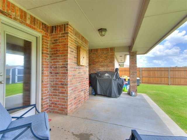 8025 Waters Edge Way, Del City, OK 73135 - view of patio / terrace with a grill
