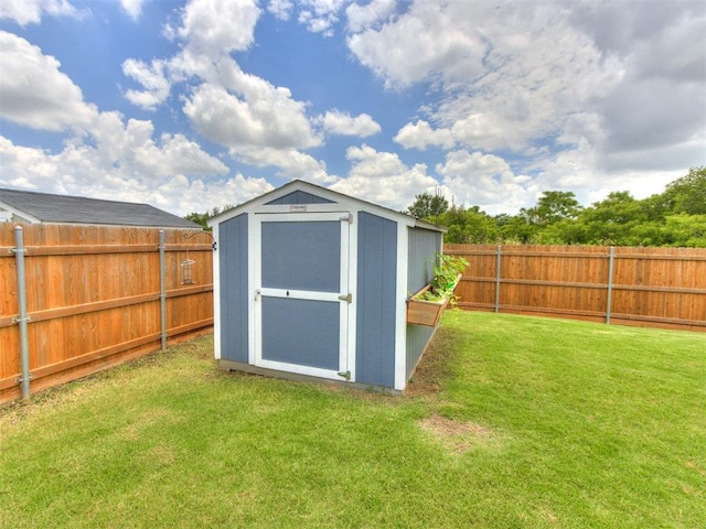 8025 Waters Edge Way, Del City, OK 73135 - view of shed with a fenced backyard