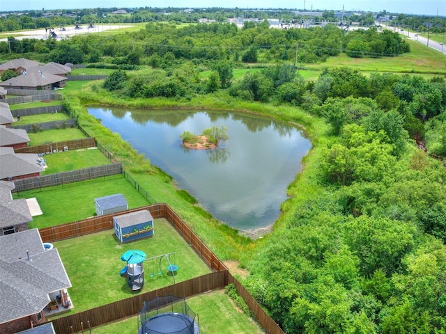 8025 Waters Edge Way, Del City, OK 73135 - bird's eye view of a nearby body of water