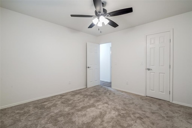 7913 Debar Cir, Oklahoma City, OK 73132 - unfurnished bedroom with carpet flooring and a ceiling fan