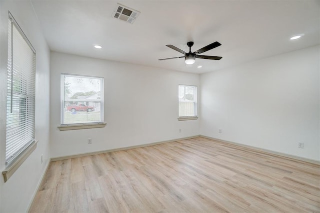 800 SW 26th St, Oklahoma City, OK 73109 - unfurnished room with wood finished floors, recessed lighting, and ceiling fan