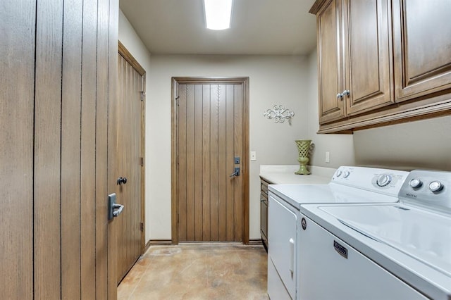 16204 Old Olive Way, Edmond, OK 73013 - washroom featuring washing machine and dryer and cabinet space