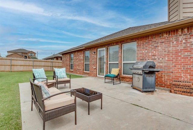 11316 NW 94th St, Yukon, OK 73099 - view of patio / terrace with grilling area