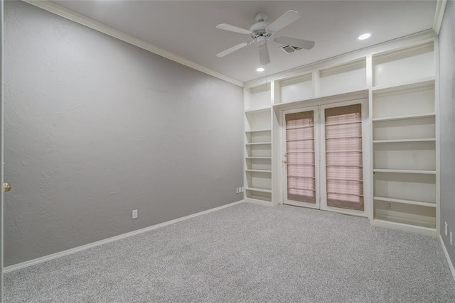 1900 NW 159th Pl, Edmond, OK 73013 - unfurnished bedroom featuring carpet floors, a textured wall, recessed lighting, and ceiling fan