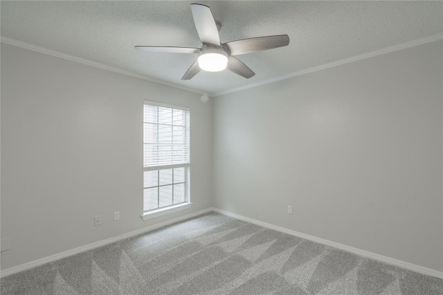 6100 N Brookline Ave Unit 20, Oklahoma City, OK 73112 - carpeted spare room with a textured ceiling, ornamental molding, and a ceiling fan
