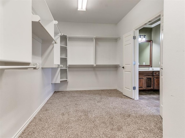 112 Lakeview Ct, Edmond, OK 73003 - walk in closet with carpet flooring