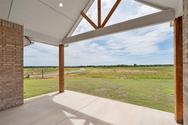 10400 SW 51st St, Mustang, OK 73064 - view of patio / terrace with a view of rural / pastoral area