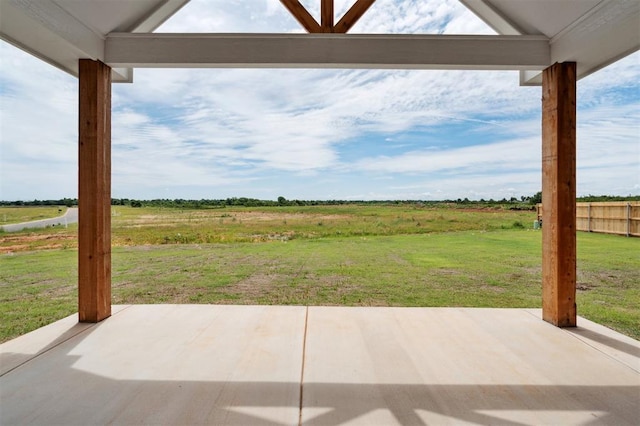 10400 SW 51st St, Mustang, OK 73064 - view of patio / terrace featuring a view of rural / pastoral area
