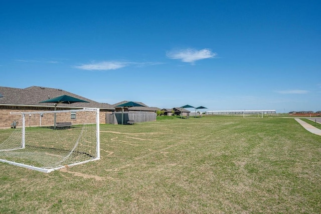 6404 SE 87th St, Oklahoma City, OK 73135 - view of yard featuring a sport area