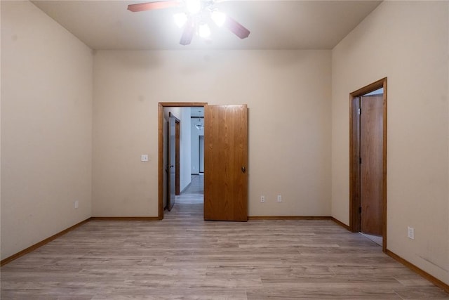 2728 SE 93rd St, Moore, OK 73160 - empty room with a ceiling fan and light wood-type flooring