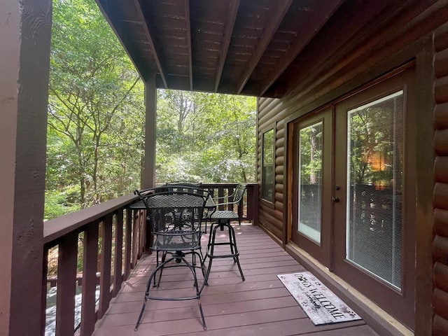 113 Bentwater Rd, Broken Bow, OK 74728 - view of wooden terrace