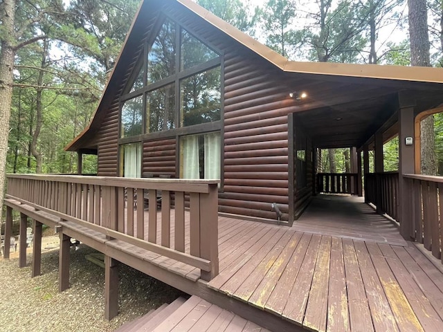 113 Bentwater Rd, Broken Bow, OK 74728 - view of wooden terrace