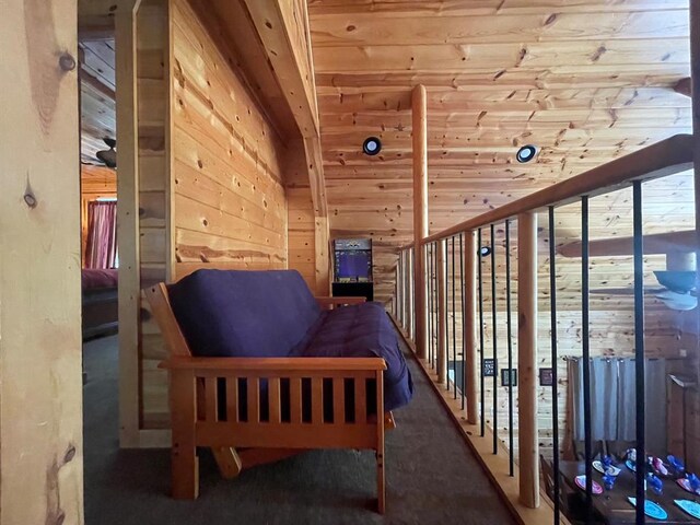 113 Bentwater Rd, Broken Bow, OK 74728 - sitting room with wood ceiling and wood walls