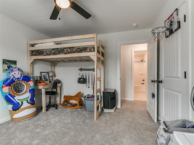 11712 Muirfield Ln, Guthrie, OK 73044 - carpeted bedroom with ceiling fan