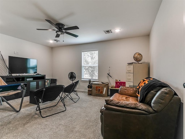 11712 Muirfield Ln, Guthrie, OK 73044 - office space featuring carpet and a ceiling fan