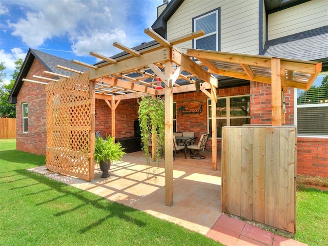 11712 Muirfield Ln, Guthrie, OK 73044 - view of patio featuring a pergola and outdoor dining space
