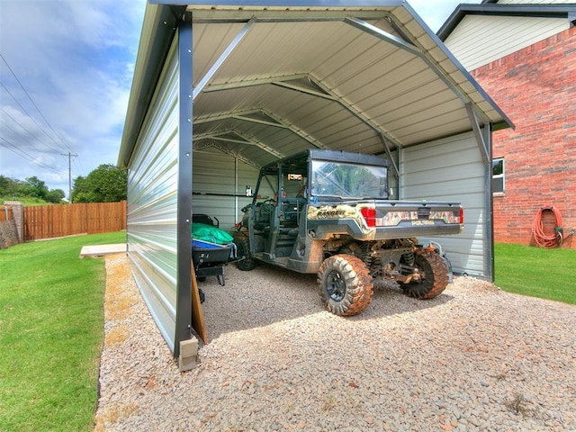 11712 Muirfield Ln, Guthrie, OK 73044 - view of parking featuring a detached carport