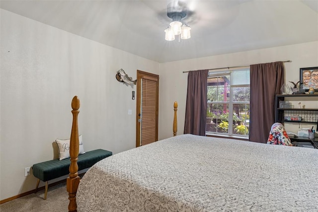 1748 Logans Run, Chandler, OK 74834 - carpeted bedroom with a ceiling fan and baseboards