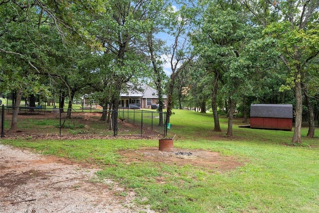 1748 Logans Run, Chandler, OK 74834 - view of yard featuring a storage shed