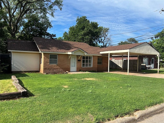 1708 W Modelle Ave, Clinton, OK 73601 - single story home with a carport, brick siding, and a shingled roof