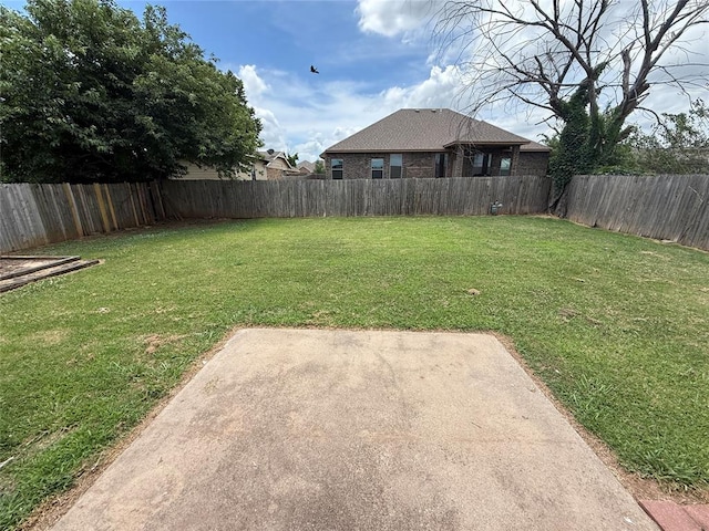1213 Dreessen Dr, Moore, OK 73160 - fenced backyard featuring a patio