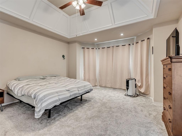 1810 Sandpiper Dr, Blanchard, OK 73010 - carpeted bedroom featuring ceiling fan and recessed lighting