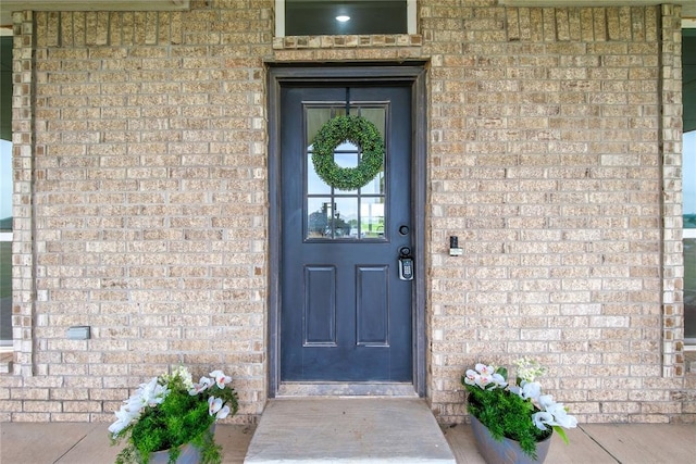 2326 County Road 1335, Blanchard, OK 73010 - doorway to property with brick siding