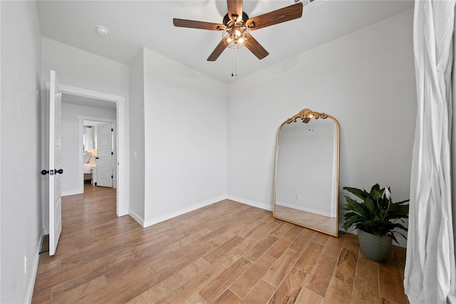 2326 County Road 1335, Blanchard, OK 73010 - unfurnished room featuring ceiling fan, light wood-type flooring, and a smoke detector