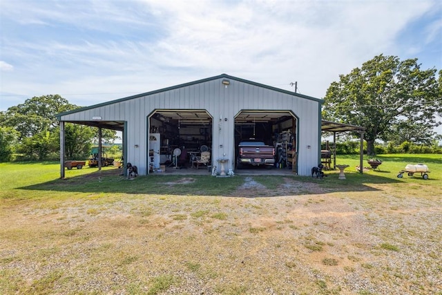 349760 E 970th Rd, Sparks, OK 74869 - view of pole building featuring a yard