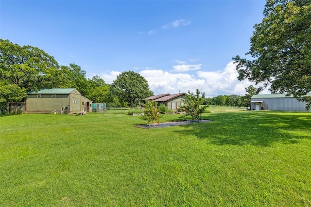 349760 E 970th Rd, Sparks, OK 74869 - view of grassy yard featuring an outdoor structure