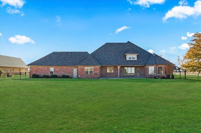108 E Stroh Ave, Okarche, OK 73762 - back of house featuring brick siding