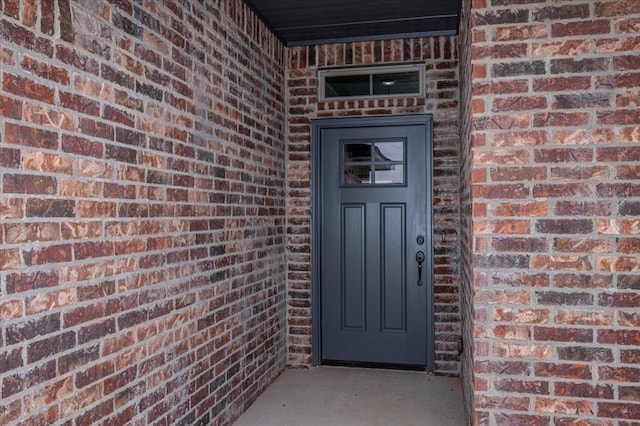 2013 W Crossbow Way, Mustang, OK 73064 - property entrance featuring brick siding