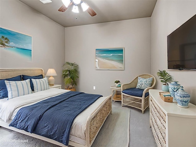 2311 Washita Trl, Edmond, OK 73003 - carpeted bedroom with a ceiling fan